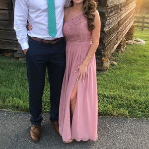 Azazie dusty rose bridesmaid dress